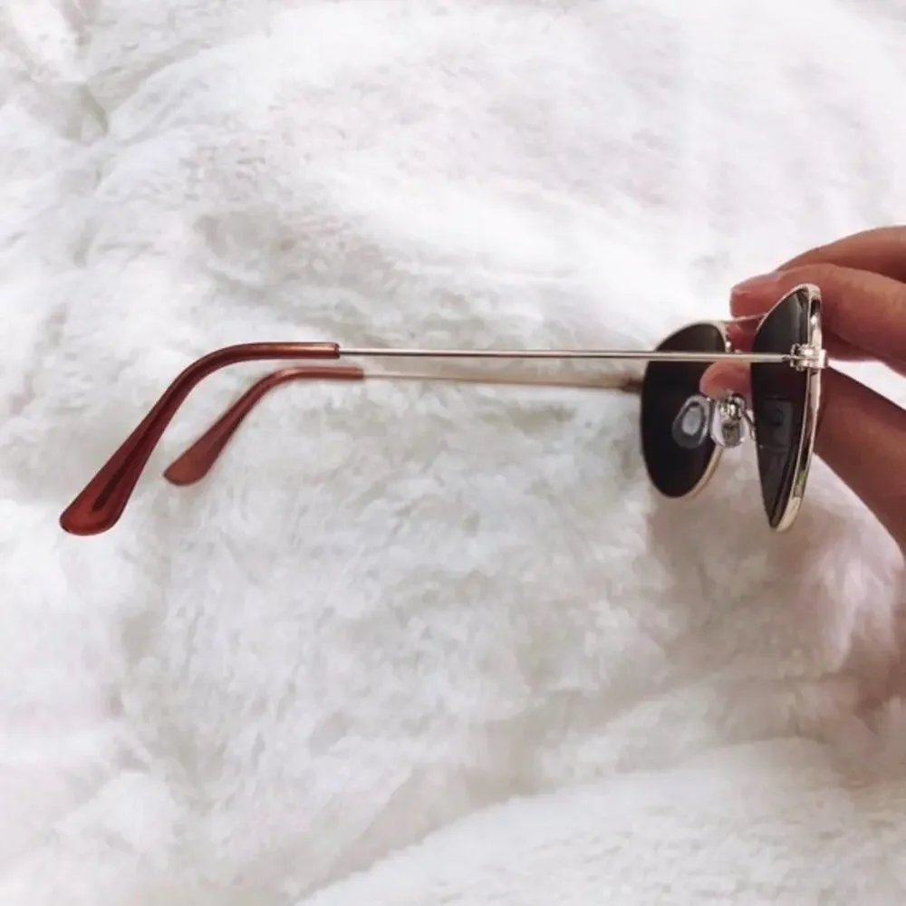 Remy Gold Mirrored Aviator Sunglasses